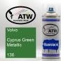 Preview: Volvo, Cyprus Green Metallic, 136: 400ml Sprühdose, von ATW Autoteile West.